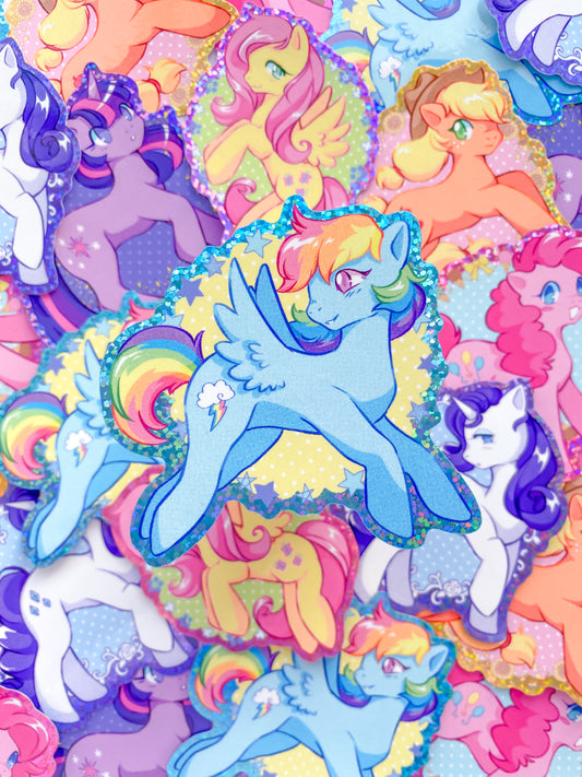 The Mane Six! My Little Pony - Vinyl Stickers