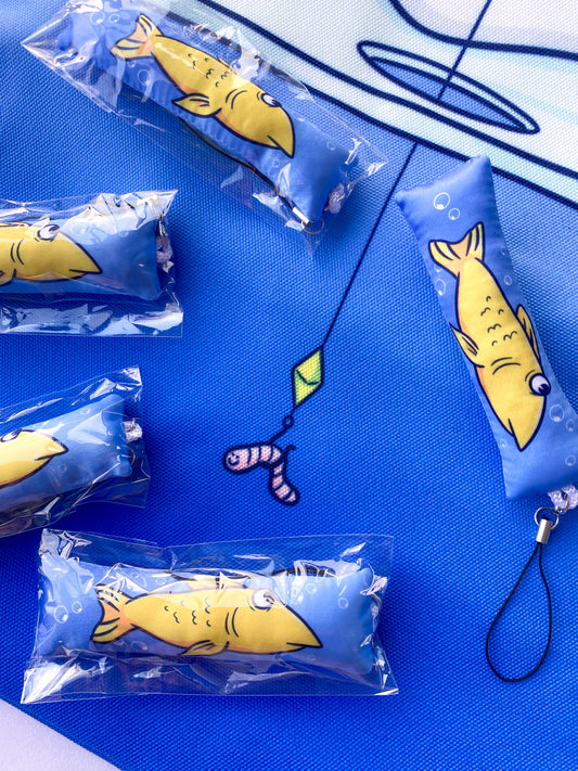 Fluffy the Fish - Mini Dakimakura (Pillow Keychains)