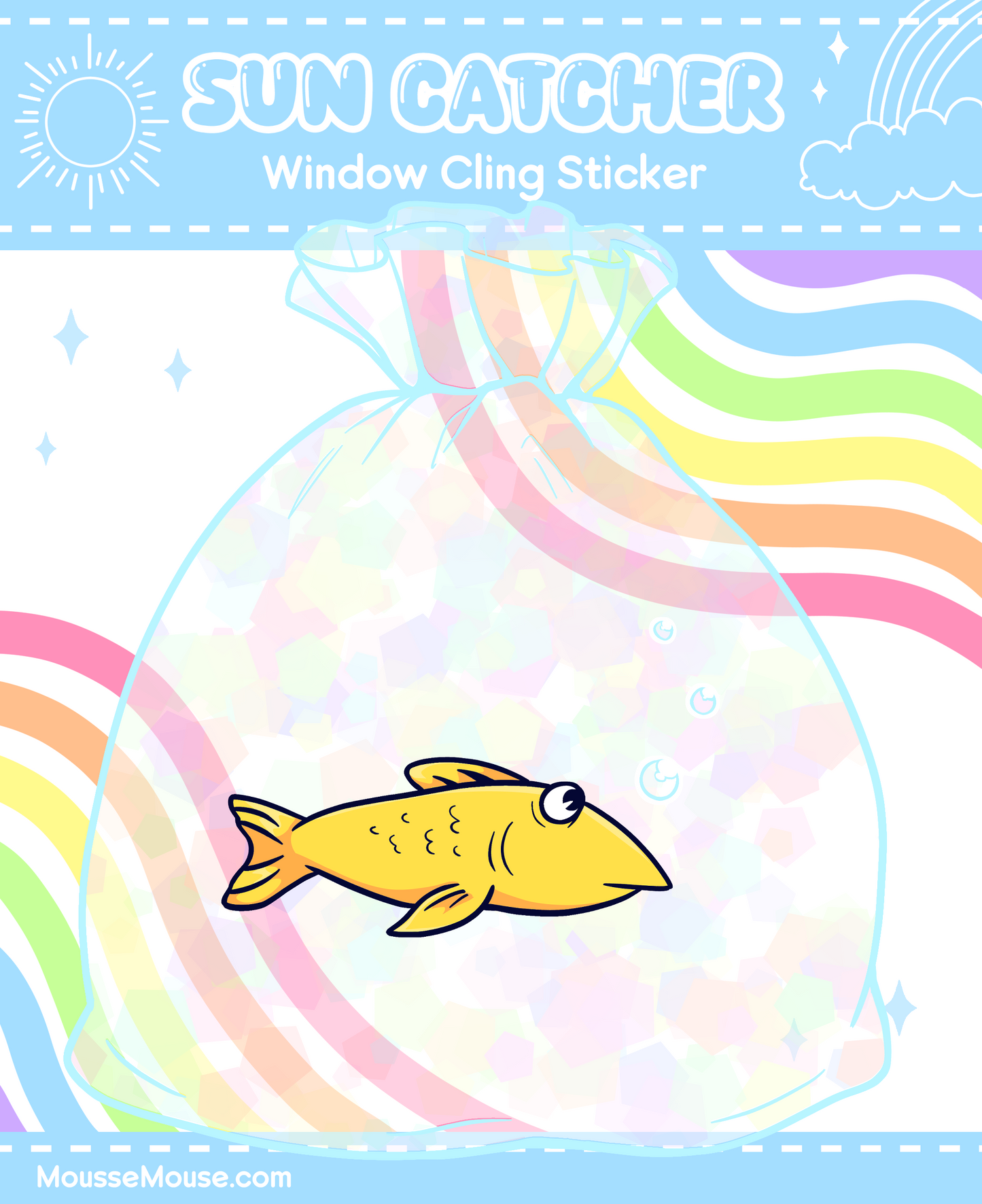 Fluffy Fish bag Suncatcher